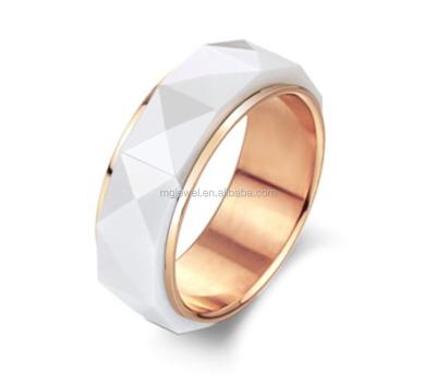 China TUNGSTEN Fashion Jewelry White Tungsten Ceramic Rings Set Gold Simple Rings Jewelry for sale