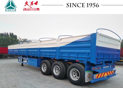 China 3 Axle Dropside Semi Trailer 40FT Side Wall Semi Trailer Grain Semi Trailer for sale