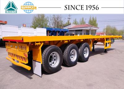 China Flat Deck Trailer 40 Foot Flatbed Trailer 40ft Container Flat Bed Trailer for sale