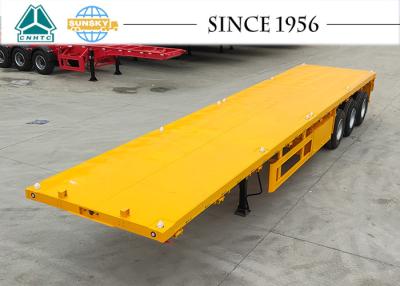 China FLAT DECK TRAILER 20ft Flatbed Trailer 3 Axle Flatbed Trailer For Sale for sale