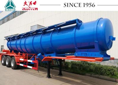 China 18000 Liters Stainless Steel Acid Tanker Trailer Long Using Life With BPW Axles for sale