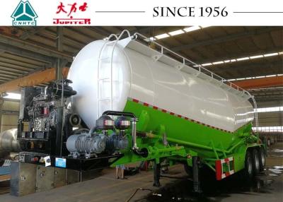 China Wear Resistant Steel Bulk Cement Tanker Trailer 50 Tons Capacity With BPW Axles for sale