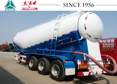 China V Type Bulk Tanker Trailer , 3 Axles Cement Tank Trailer With Big Load Capacity for sale