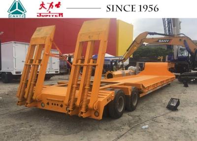 China 60Tons 1 Lines 2 Axle Lowbed Trailer With Rigid Suspension For Philippines Sale for sale