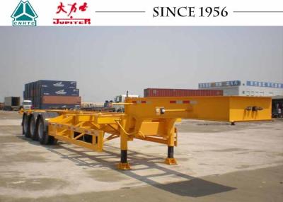 China 40 Foot Skeletal Container Trailer Three Axle Fuwa Steel Suspension for sale