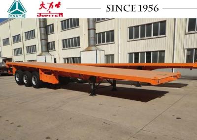 China 40 FT 3 Axle Flat Deck Utility Trailer Steel Frame With Airbag Suspension for sale