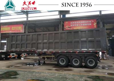 China Heavy Duty Semi Dump Trailers , Tri Axle Tipping Trailer With Hvya Lifting for sale