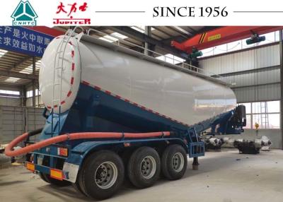 China 56 ton 3-assige cementtransportaanhangwagens voor cementfabriek, bulkcementaanhangwagen Te koop