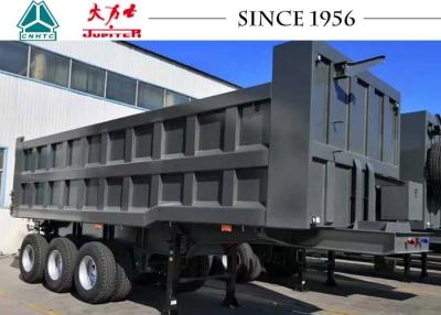 China Blue Color 30CBM Heavy Duty Tipper Trailer To Transport Sand / Stone for sale