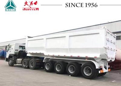 Cina 35 CBM U modellano l'asse resistente di Tipper Trailer 4 50 tonnellate per estrazione mineraria in vendita