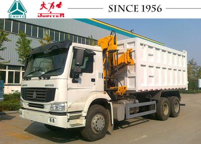 China SINOTRUK HOWO 6x4 Dump Boom Truck 336HP With Crane for sale