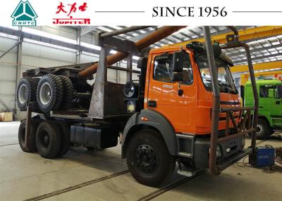 China Bogie Suspension Log Loader Trailer mit integriertem Pritschenwagen zu verkaufen