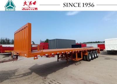 China 55 Ton Carbon Steel Q345B 4 Axle Flatbed Trailer for sale