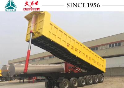 China 6 Axle 45 CBM Tipper Dump Semi Trailer For Carrying Sand Stone for sale