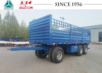 China 20 Foot 48ft Flatbed Trailer Fence Cargo Trailer Leaf Spring Suspension for sale