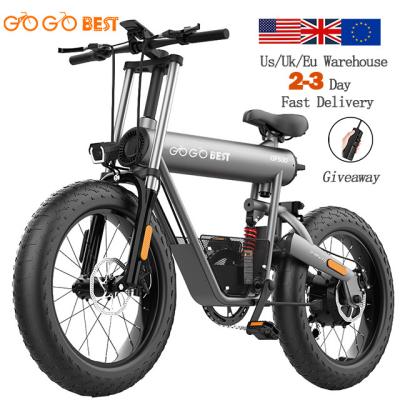 China USA Stock 20*4 Inch Fat Tire MTB Electric Bicycle Aluminum Alloy Electric Bike Eu Warehouse for sale