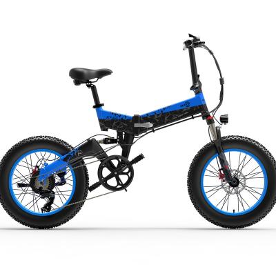 China Aluminum alloy Bezior Off Road bike XF200 20 inch fat full suspension electric bicycle 1000w ebike for sale