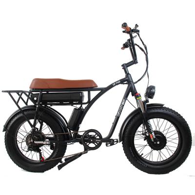 China Best Quality 48v 2000w Aluminum Alloy Retro Vintage E Bike Mid Drive Ebike Motor Fat Tire Mountain Electric Bike Dirt Bike for sale