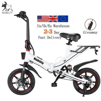 China Hot Selling Standard 14 Inch Niubility B14 Full Foldable Electric Bike For Kids Women 48V 400W 25KM/H Long Range Electric Bicycle for sale