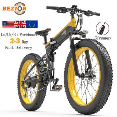 China New Best 48v 1500w Mid Drive Ebike Electric Bike Full Suspension Bafang Ultra Mountain Standard Electric Bicycle 26inch Fat Tire for sale