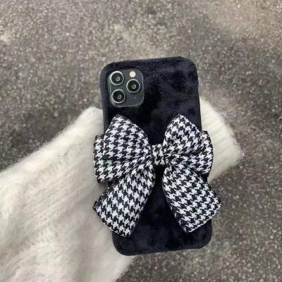 China Leather Sling Case Wallet ZBP030 Houndstooth Arc 11 Mobile For Phone Case 12promax Soft Plush 7/8plus xs/xr6s female for sale