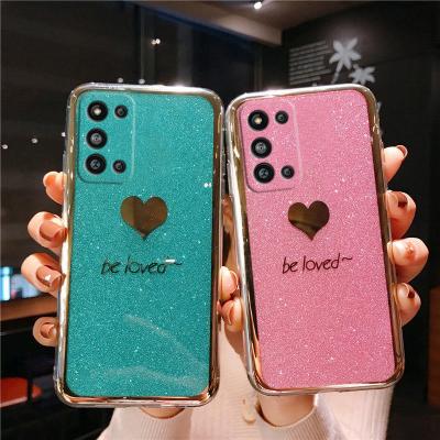 China Flange Case Leather Wallet Electroplating Glitter Fits Samsung S21/S30 Mobile Phone Shell Samsung Z-Tip Uncovering Note20 Single Ring A71 for sale