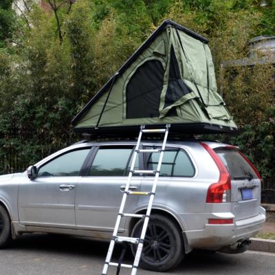 China Extended Type I 2021 New Arrivals Custom Aluminum Top Shell Hard Roof Cover Shell Tent Car Camping Triangle Top Tent for sale