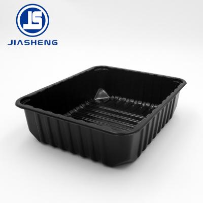 China Disposable PP/PE Disposable Food Tray PP TRAY PP/EVOH Black Plastic Meat Tray for sale