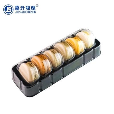 China Recyclable Plastic Macaron Box Packaging Disposable Macarons Macaron Box With Insert for sale