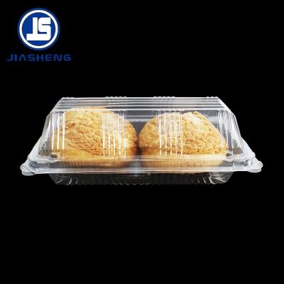 China Disposable Custom Food Grade PET Plastic Blister Clamshell Cake Packaging Box for sale