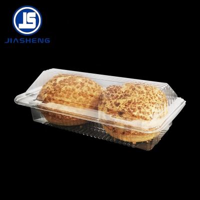 China Recyclable Disposable Take Away Blister Clear Clamshell Plastic Dessert Cake Box for sale