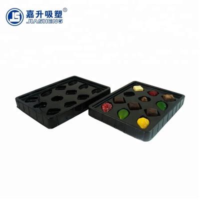 China Eco - Friendly Disposable Customize Blister Black Chocolate / Plastic Cookie Insert Tray Chocolate Box Packaging for sale