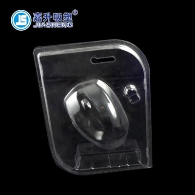 China Gift & Custom Recyclable Craft PVC PET Clamshell Clear Covers Hanging Plastic Clamshell For Mouse for sale