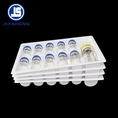 China Disposable Blister White / Clear Plastic Medical Vial Tray Packaging for sale