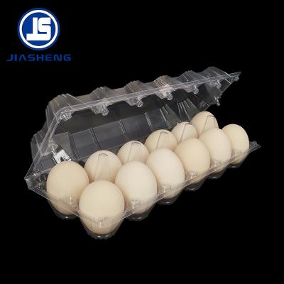 China Hot Sale 12 Holes Disposable Plastic Clamshell Blister Box Egg Tray Packaging for sale