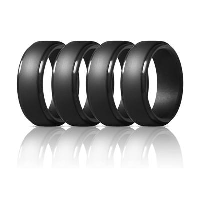 China Color Men's Silicone Rubber Wedding Rings Wedding Rings Silicon Sport Custom Wholesale Casual/Sporty For Women Men for sale