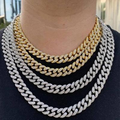 China Hiphop Rapper Hip Hop Jewelry 13MM Cuban Link Chain Necklace Miami Cuban Chain for sale