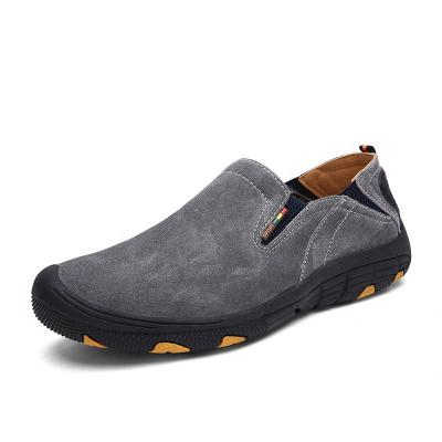 China Fashion\Soft Casual Comfortable Comfortable\Durable\Breathable\Lit Leather Trim Mens Hike Shoes Slip On Outdoor Sneakers Walking Flat Loafers for sale