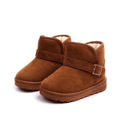 China Children's Unisex Cotton Winter Girls Deodorization Boys Children's Thick Shoes Soft Base Non-slip Warm Round Toe Boots for sale