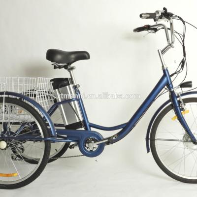 China Steel electric tricycle 36/48V 250/350W lithium battery disc brake electric tricycle for sale