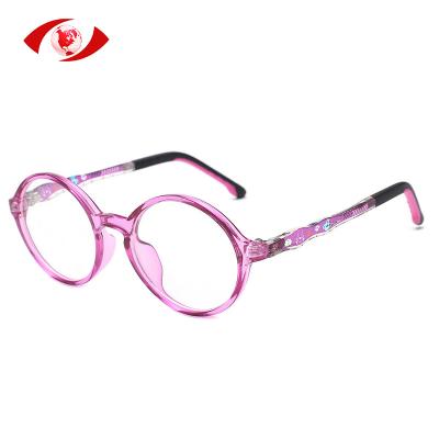 China For 2021 classic round tr90 blue light kids anti reading glass kids blue light blocking anti glass frame for sale