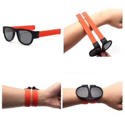 China Metal Sunglasses Shape Sunglasses Women Promotion Fashion Roll Up Sun Glasses Slap Sunglasses for sale