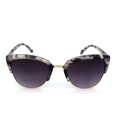 China Fashion Sunglasses Wholesale Custom Made Cat Eye Sunglasses Gradient Lens Vintage Pattern Unisex PC Frame Sunglasses for sale