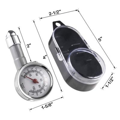 China Accurate Mechanical Zinc Alloy Air Gauge Small Tire Pressure Gauge Tire Pressure Gauge Chuck Dial Wheel Pressure Tester Simple for Motorcycle Bike for sale