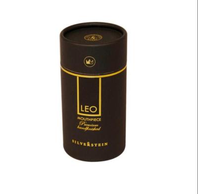 China Custom Recycled Logo Cylinder Box Packaging Plain Matt Black Tube Round Wine Gold Materials Bucket Box Gift Box for sale