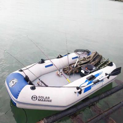 China PVC 3 Person 2.3 M PVC Fishing Boat Inflatable Kayak With Air Floor for sale