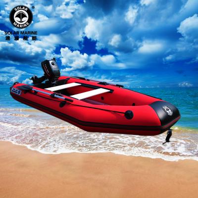 China Fishing Solarmarine 3m 5 Person PVC Inflatable Fishing Aluminum Bottom Assault Boat for sale