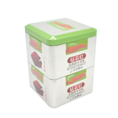 China High Quality Household Products Custom Design Tin Can Manufacturer Square Storage Printed Tin Box With 2 Layers for sale