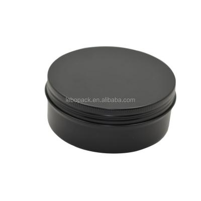 China Cosmetic/wax/candy/ointment/gift/watch etc. 10ml to 250ml Round Tin Cosmetic Aluminum Jar Aluminum Screw Lid Hair Wax for sale