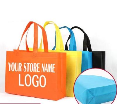 China Wholesale Eco Friendly Hot Pressing Custom Handled Non Woven Tote Bag Style Reusable Shopping Bag With Logo for sale